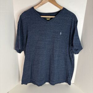 Polo Ralph Lauren V Neck T Shirt, Men’s XL, Blue (Light Blue Pony) Short Sleeve